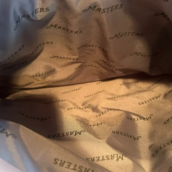 NWT Official Masters Navy and Gray Cinch Bag with Yellow Accent - Picture 9 of 9